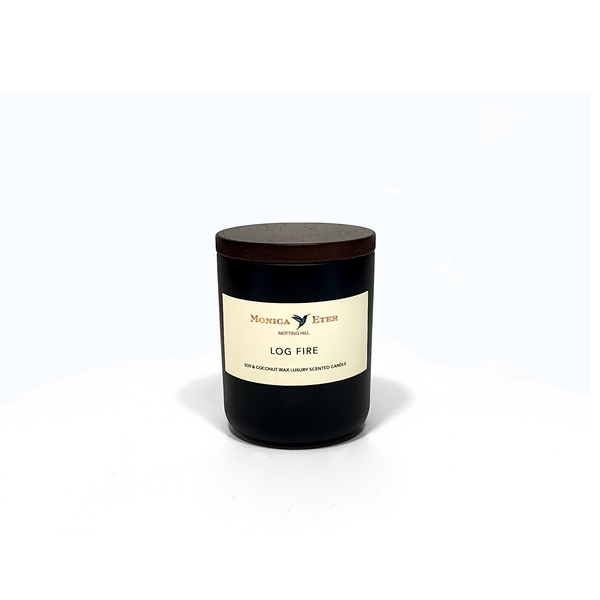 Log Fire Scented Candle Small - Monica Eter sustainable luxury vegan candles