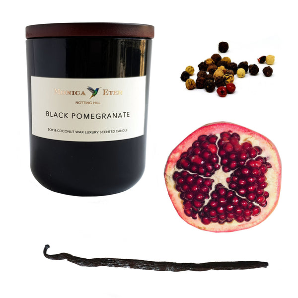 Black Pomegranate Scented Candle Small - DiP Candles