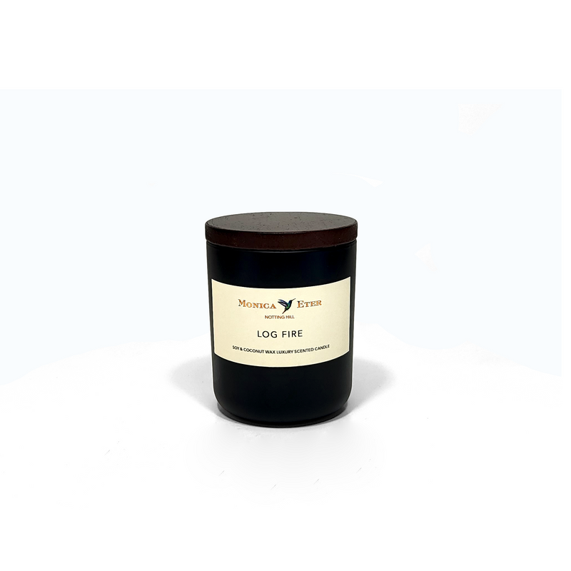 Log Fire Scented Candle Large - Monica Eter sustainable luxury vegan candles