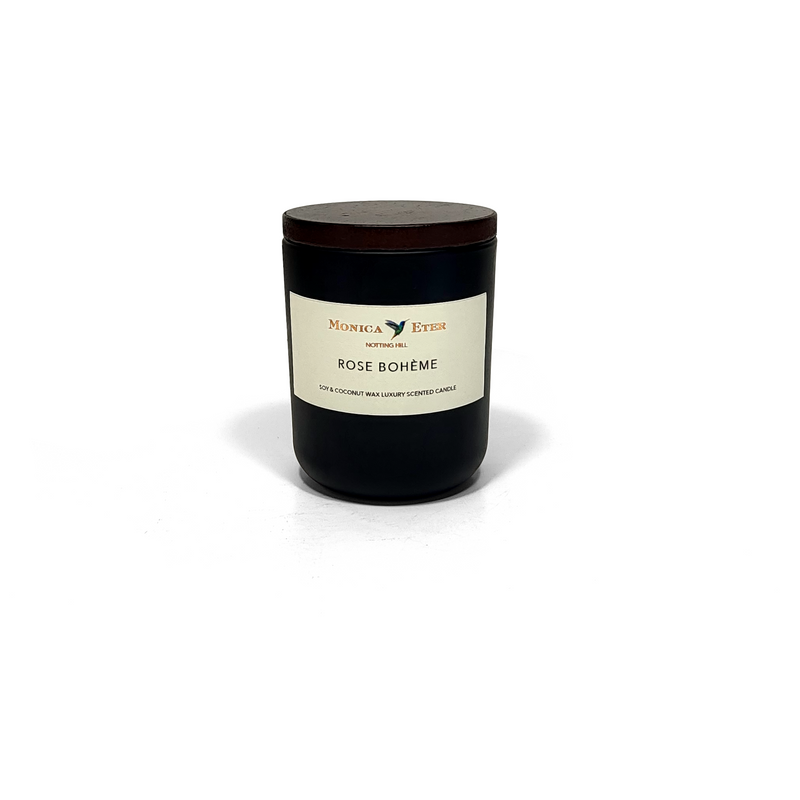 Rose Bohème Scented Candle Small - Monica Eter sustainable luxury vegan candles
