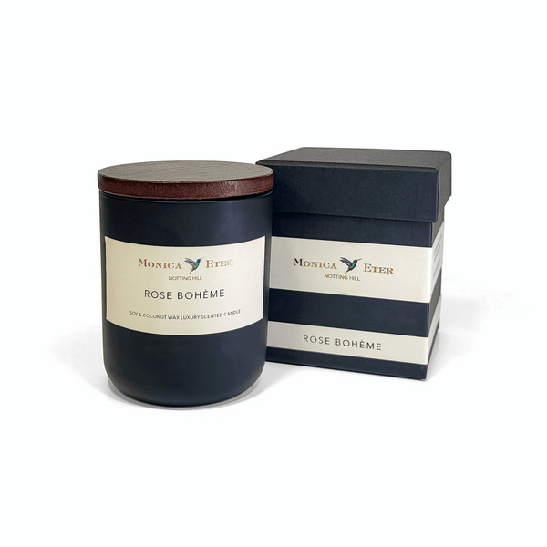 Rose Bohème Scented Candle Large - Monica Eter sustainable luxury vegan candles